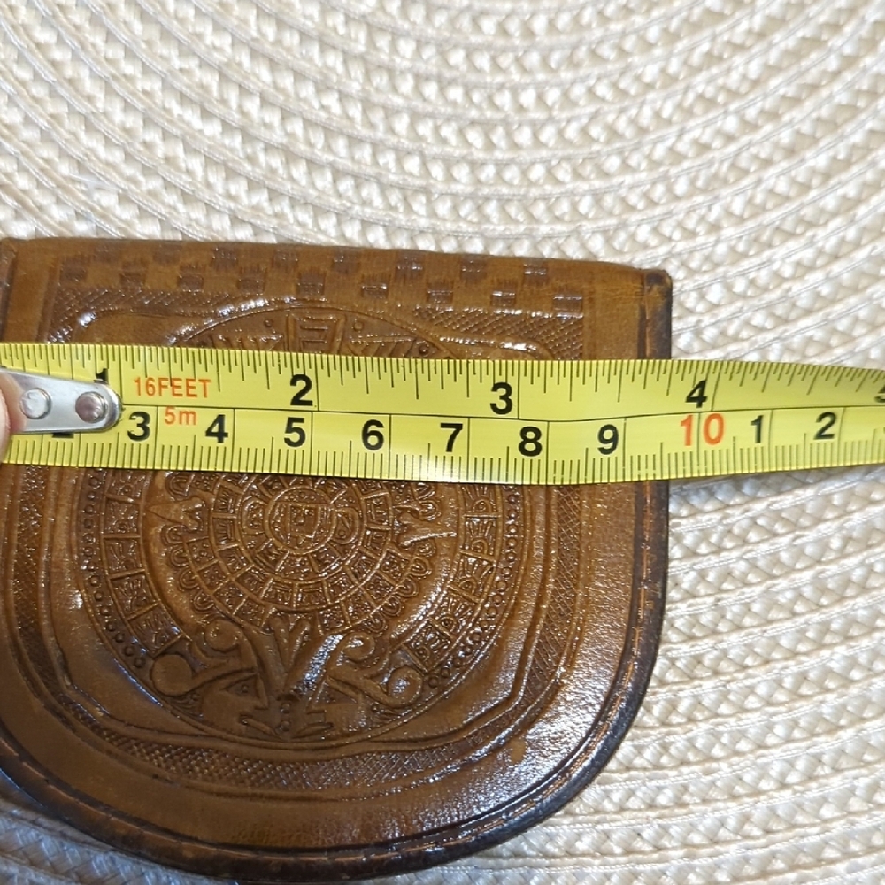 Embossed Leather Coin Pouch - Picture 6 of 7
